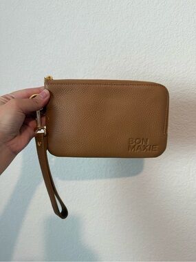 Bon Maxie Tan Leather Phone Wallet